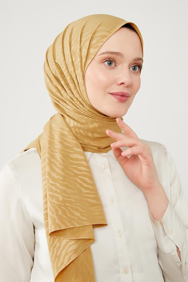 LevidorLevidor Hardal Desenli Jakarlı Elegance Şal