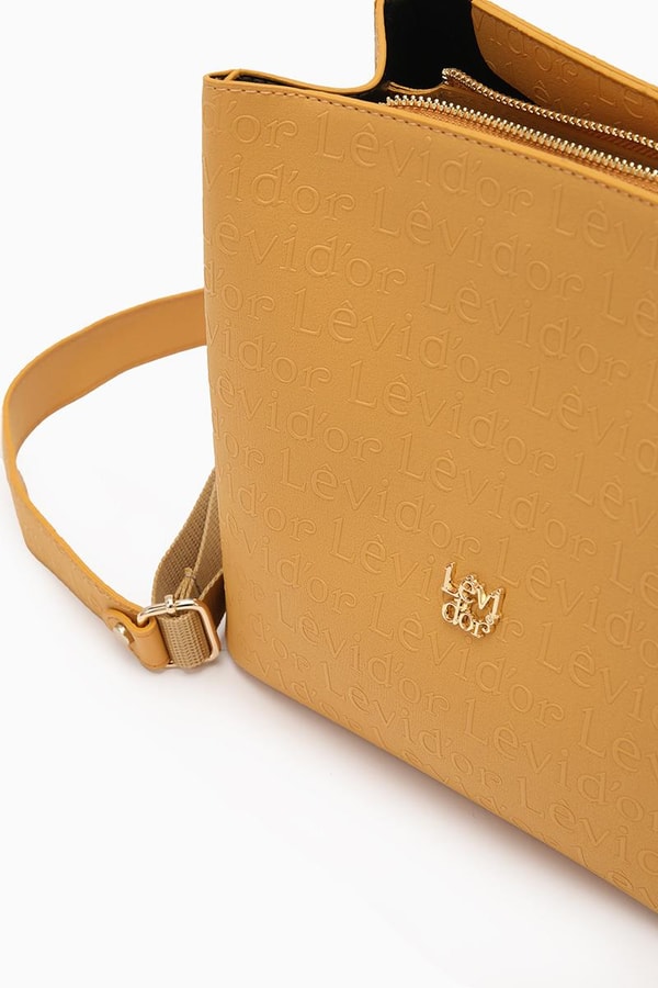 LevidorLevidor Hardal Monogram Baskılı Omuz Çantası
