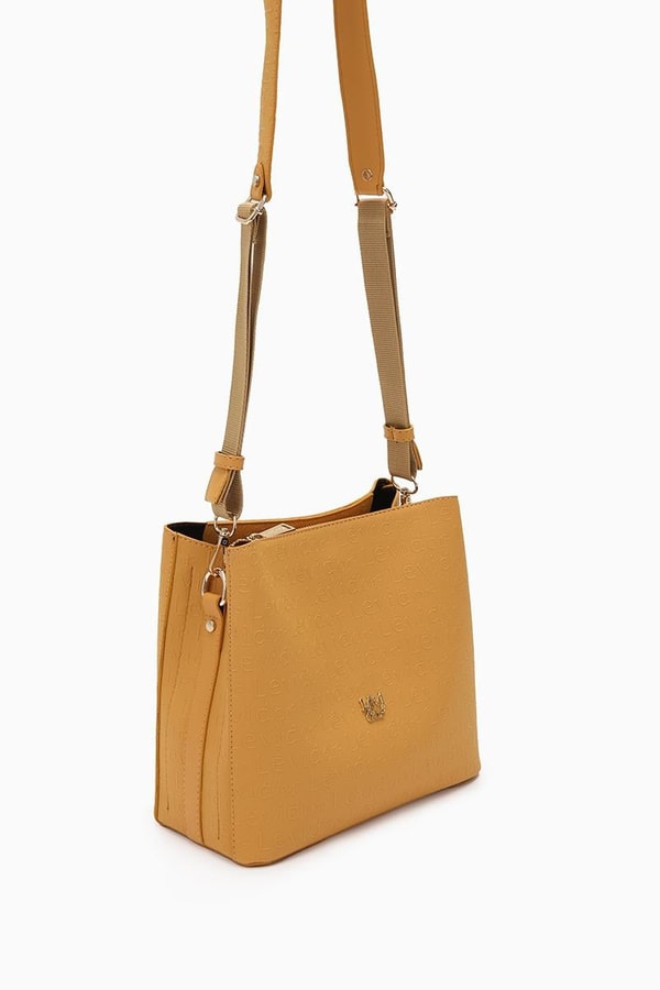 LevidorLevidor Hardal Monogram Baskılı Omuz Çantası