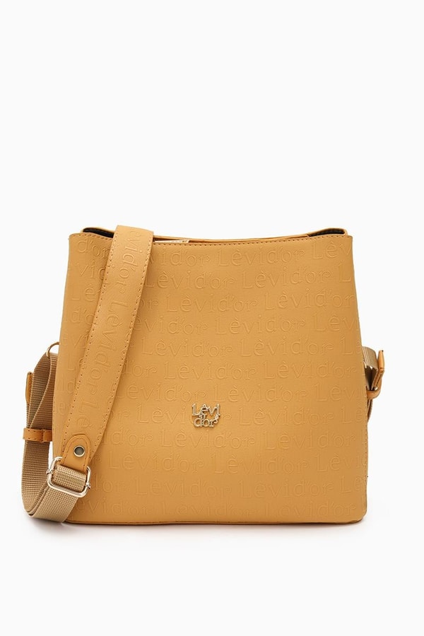 LevidorLevidor Hardal Monogram Baskılı Omuz Çantası