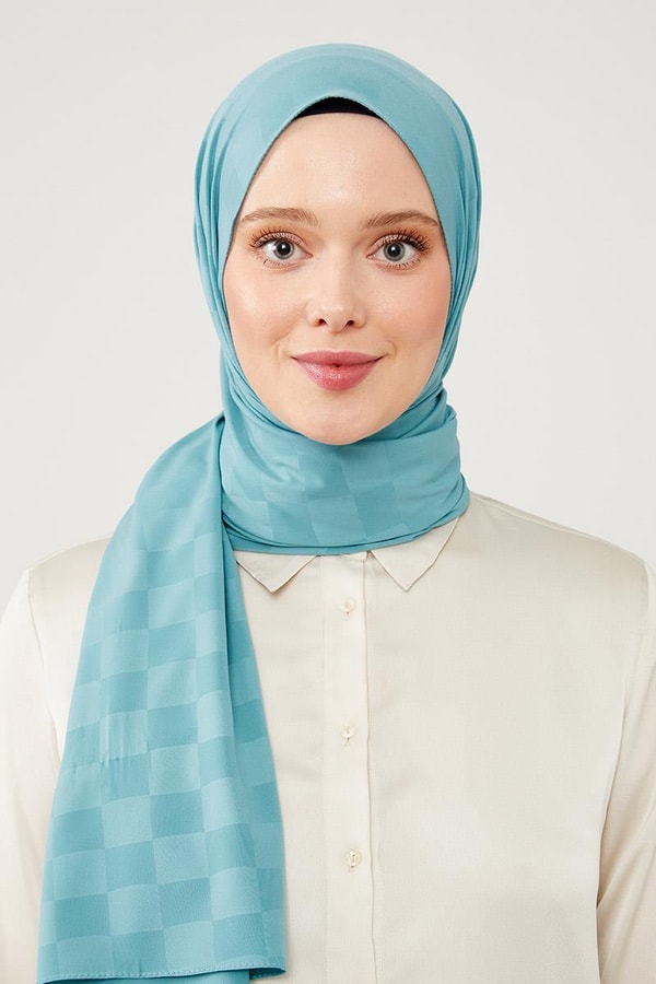 LevidorLevidor İndigo Dama Desen Jakarlı Elegance Şal