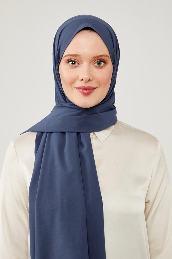 LevidorLevidor İndigo Düz Desen Elegance Şal