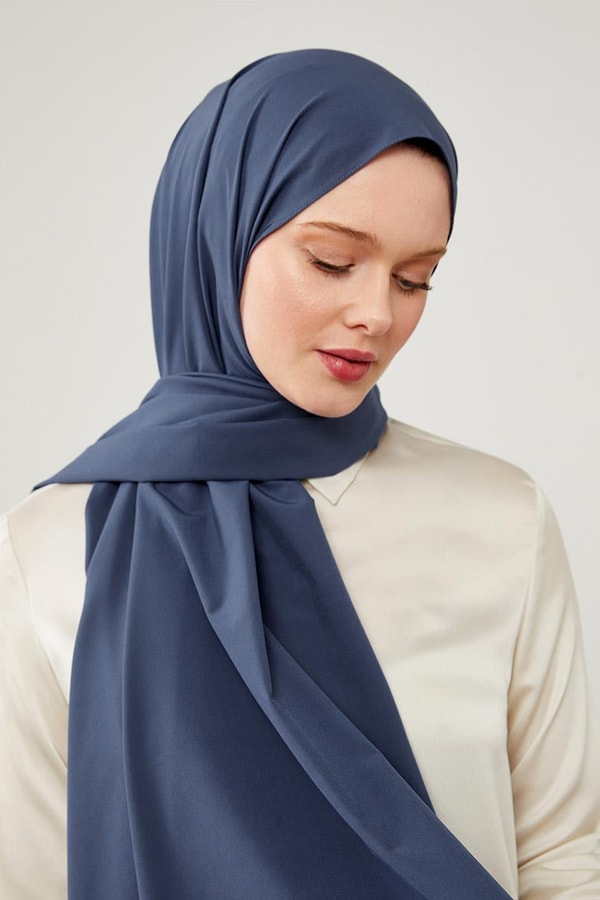 LevidorLevidor İndigo Düz Desen Elegance Şal