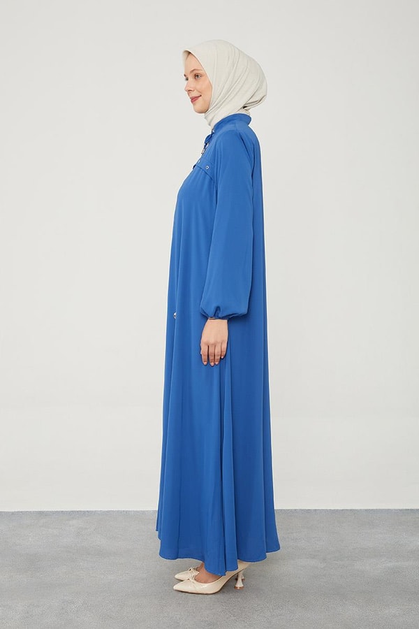 LevidorLevidor İndigo Kuş Gözü Detaylı Ferace