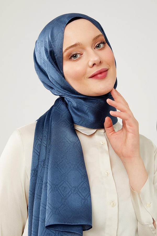 LevidorLevidor İndigo Levidor Baskılı Jakarlı Elegance Şal
