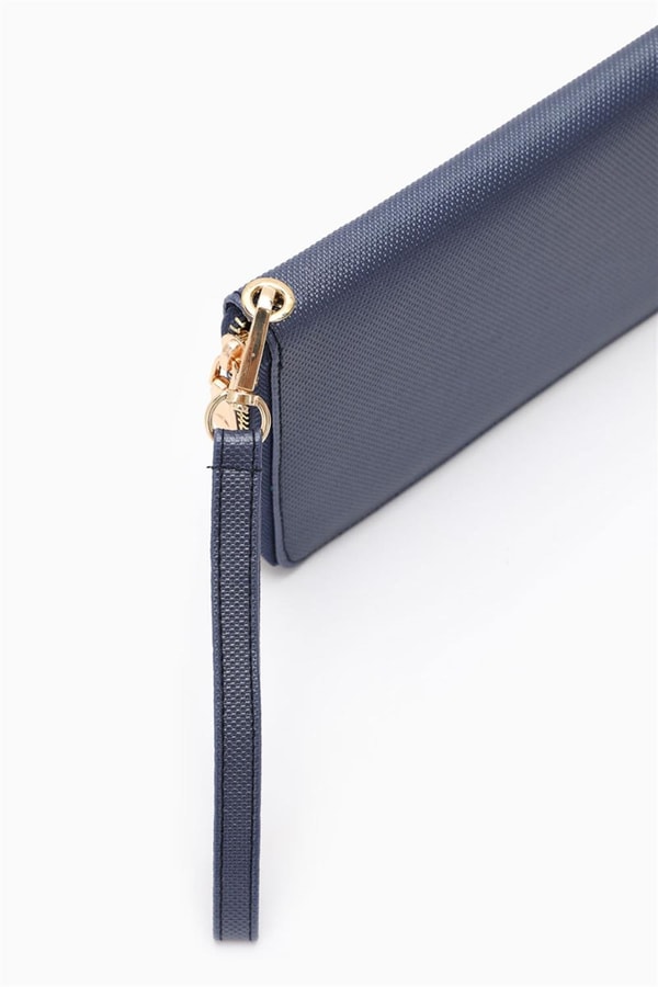 LevidorLevidor İndigo Monogram Baskılı Çok İşlevli Cüzdan