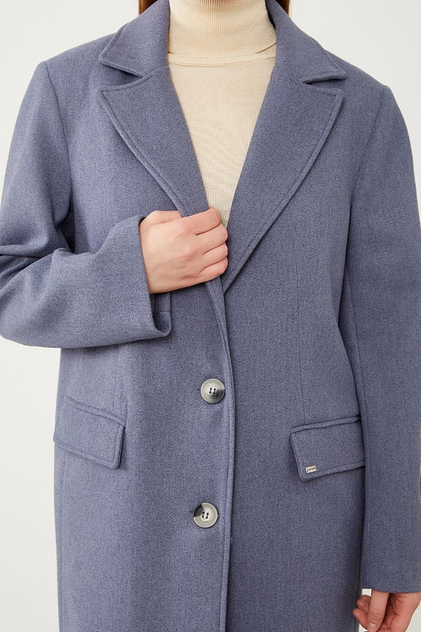 LevidorLevidor İndigo Uzun Kaşe Kaban