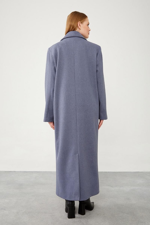 LevidorLevidor İndigo Uzun Kaşe Kaban