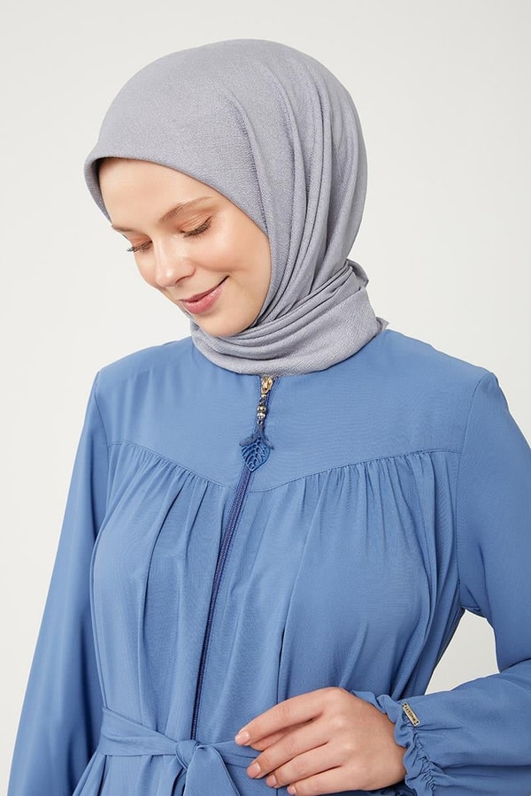 LevidorLevidor İndigo Yakası Büzgülü Ferace