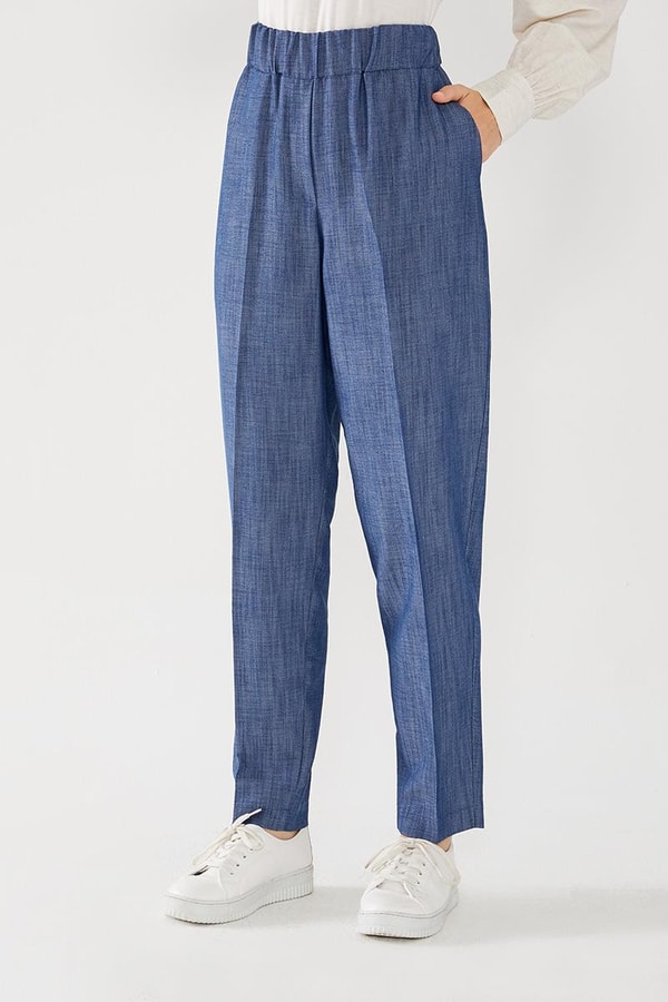 LevidorLevidor İndigo Yakası İşlemeli Gömlek Takım