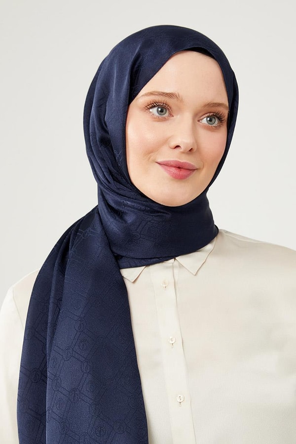 LevidorLevidor K.Lacivert Levidor Baskılı Jakarlı Elegance Şal