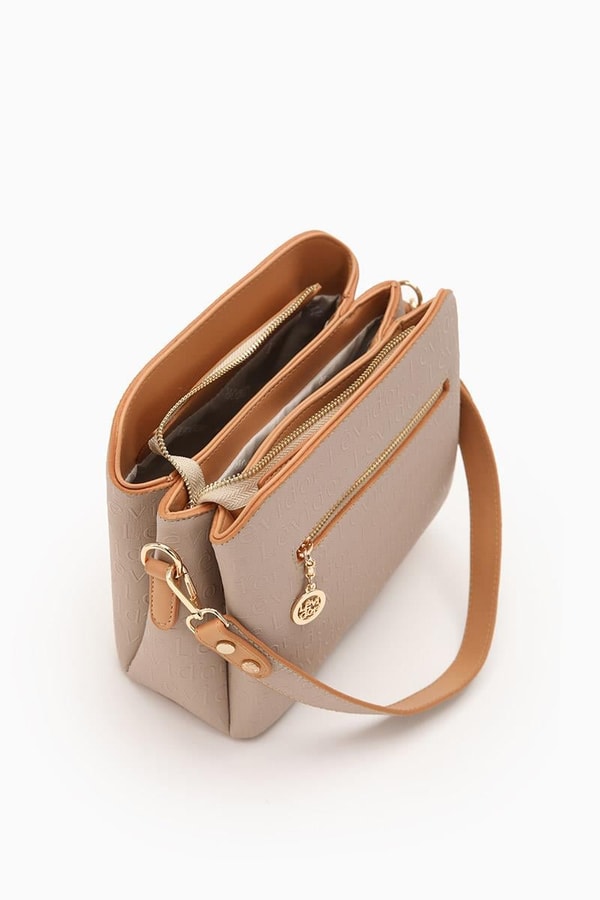 LevidorLevidor K.Bej Basıkılı El Çantası