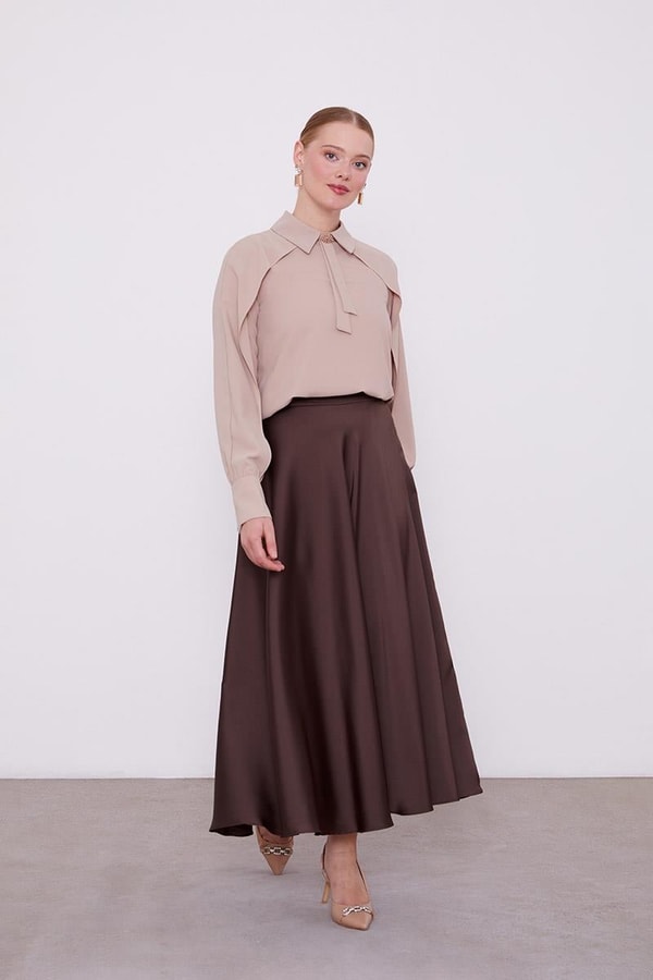 LevidorLevidor K.Bej Yaka Taş Detaylı Bluz