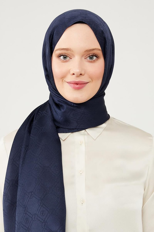 LevidorLevidor K.Lacivert Levidor Baskılı Jakarlı Elegance Şal