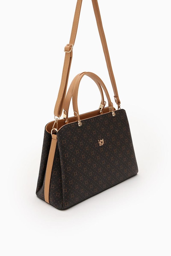 LevidorLevidor Kahve Empirme Çıkarılabilir Askılı El Çantası