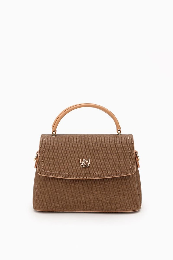 LevidorLevidor Kahve Kumaş Dokulu El Çantası