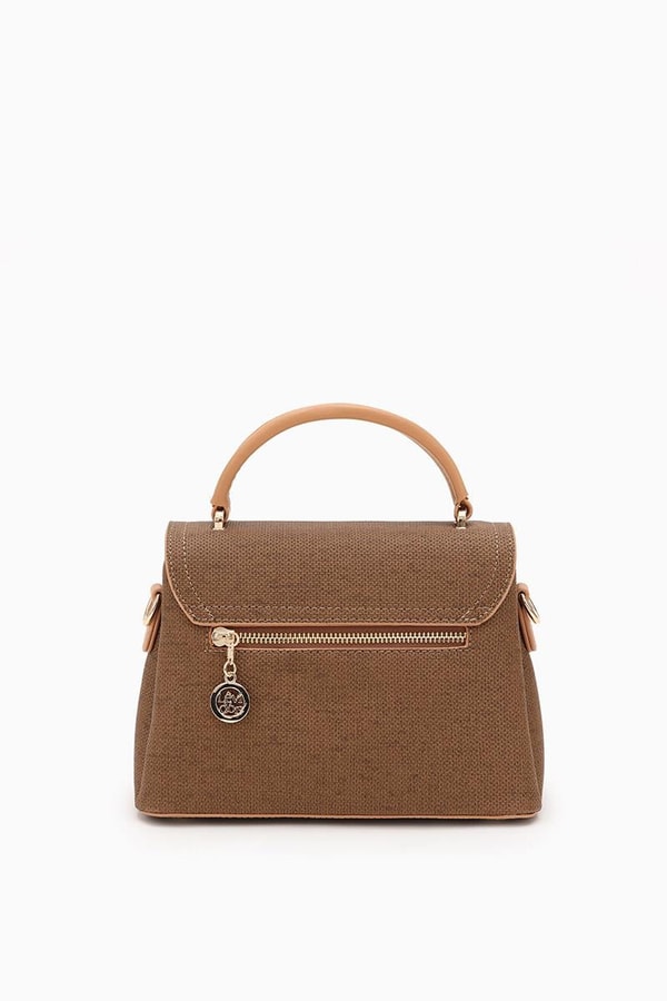 LevidorLevidor Kahve Kumaş Dokulu El Çantası