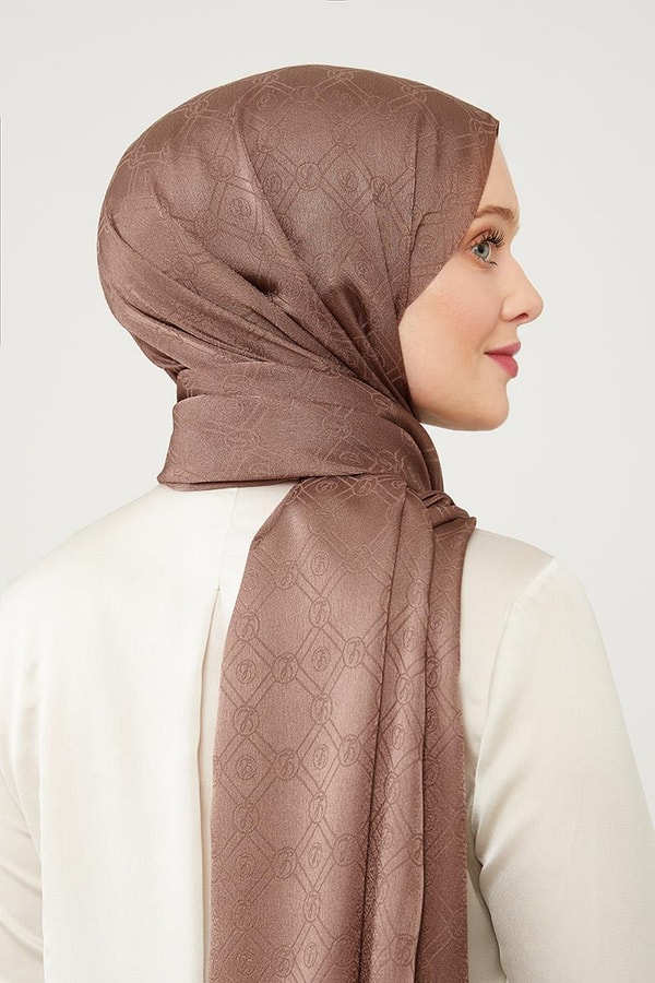 LevidorLevidor Kahve Levidor Baskılı Jakarlı Elegance Şal