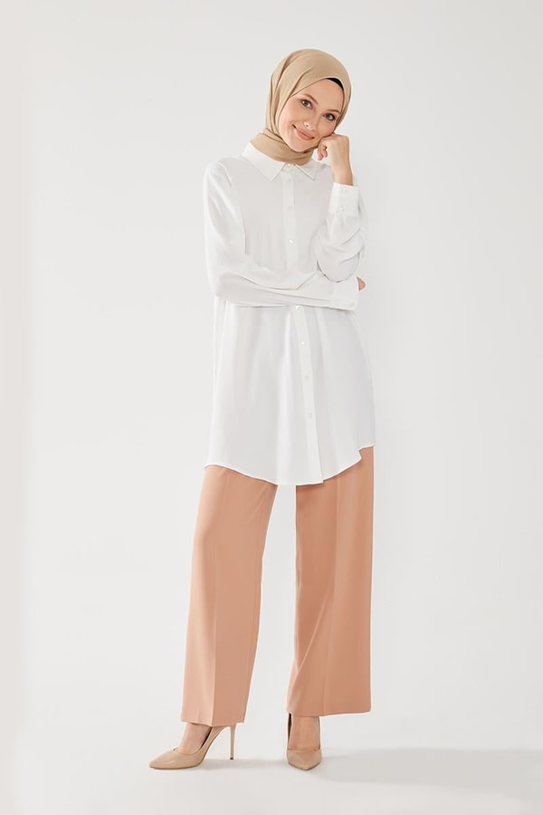 LevidorLevidor Karamel Geniş Paça Pantolon