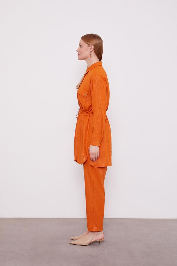 LevidorLevidor Kiremit Beli Büzgülü Pantolonlu Spor Takım