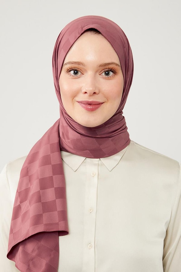 LevidorLevidor Kiremit Dama Desen Jakarlı Elegance Şal