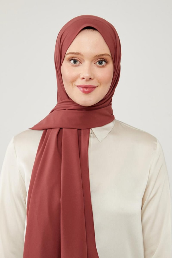 LevidorLevidor Kiremit Düz Desen Elegance Şal