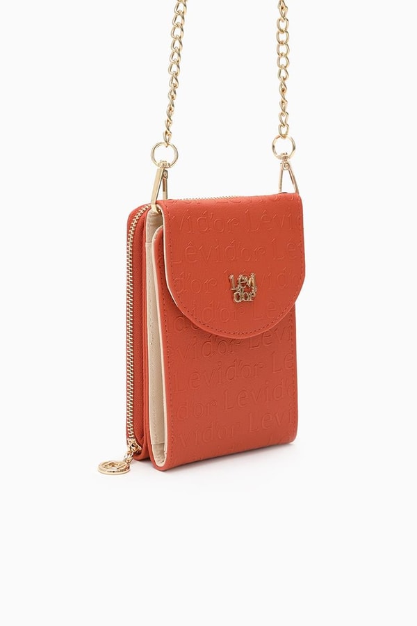LevidorLevidor Kiremit Monogram Baskılı Cüzdan