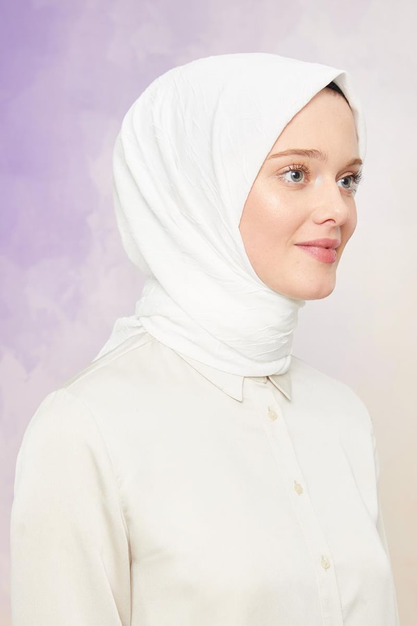LevidorLevidor Kırık Beyaz Kraş Şifon Eşarp