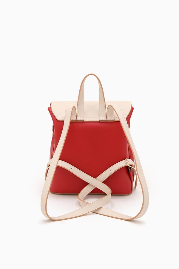 LevidorLevidor Kırmızı Çift Renkli Sırt Çantası
