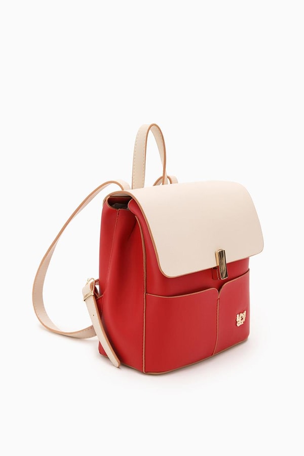 LevidorLevidor Kırmızı Çift Renkli Sırt Çantası