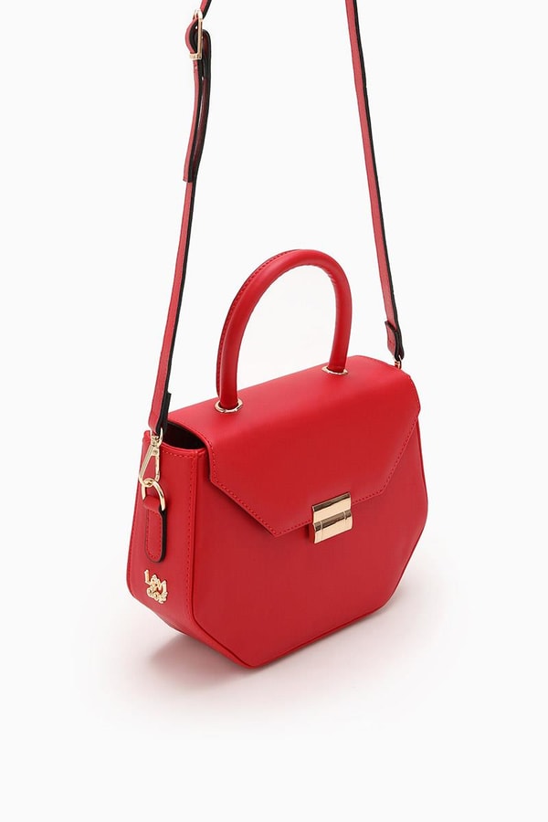 LevidorLevidor Kırmızı Geometrik Model El Çantası