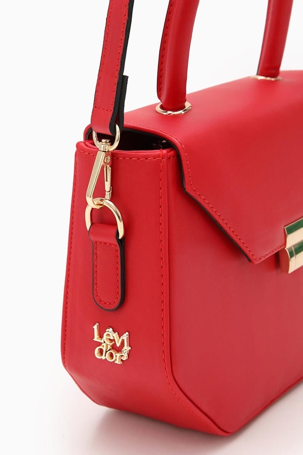 LevidorLevidor Kırmızı Geometrik Model El Çantası
