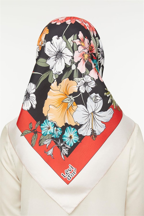 LevidorLevidor Kırmızı Twill Saf İpek Eşarp