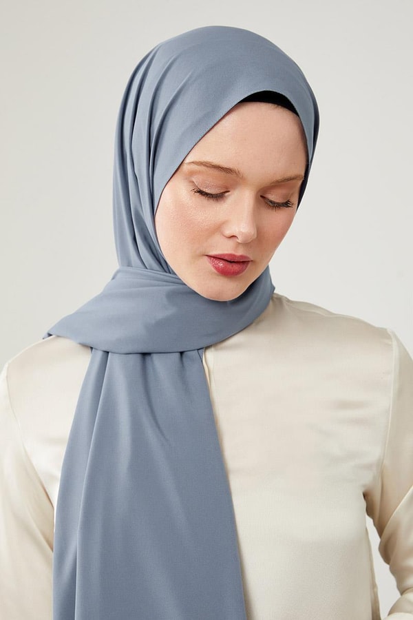 LevidorLevidor Kot Mavi Düz Desen Elegance Şal