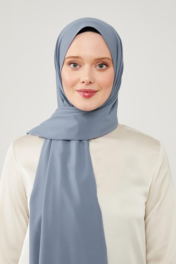 LevidorLevidor Kot Mavi Düz Desen Elegance Şal