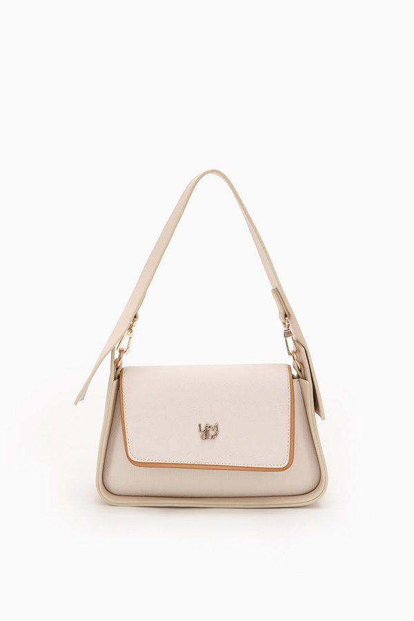 LevidorLevidor Krem Asimetrik Tasarım El Çantası