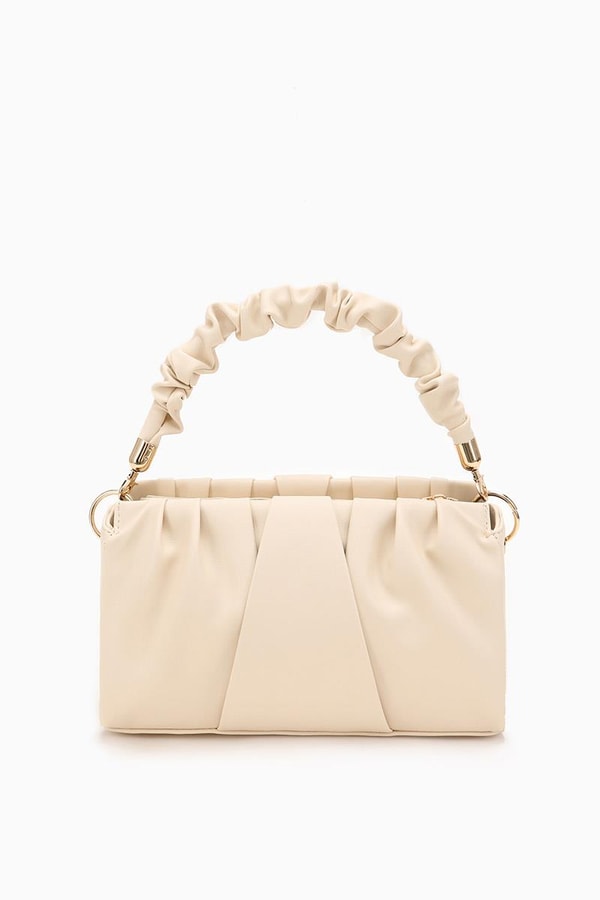 LevidorLevidor Krem Büzgü Detaylı El Çantası
