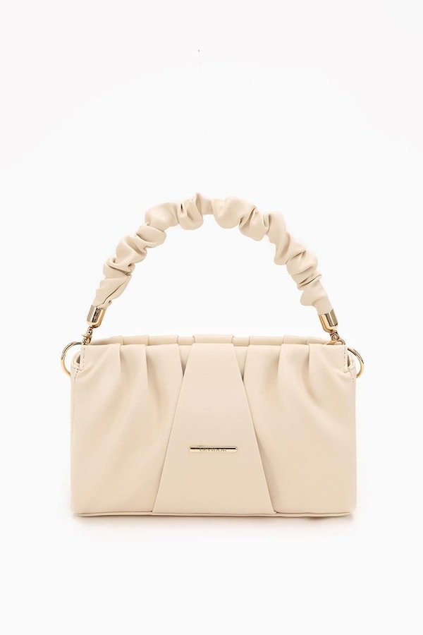 LevidorLevidor Krem Büzgü Detaylı El Çantası