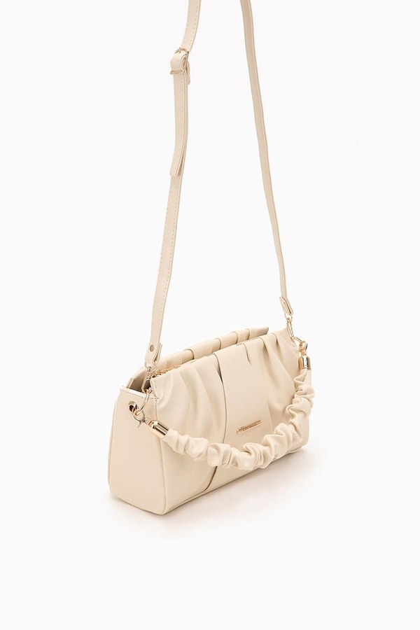 LevidorLevidor Krem Büzgü Detaylı El Çantası