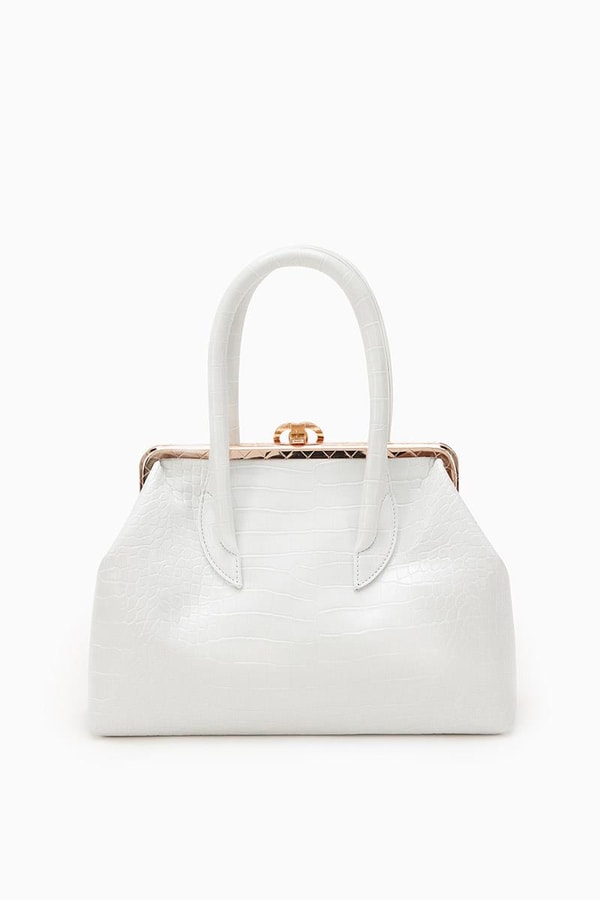 LevidorLevidor KROKO BEYAZ Croko Deri El Çantası