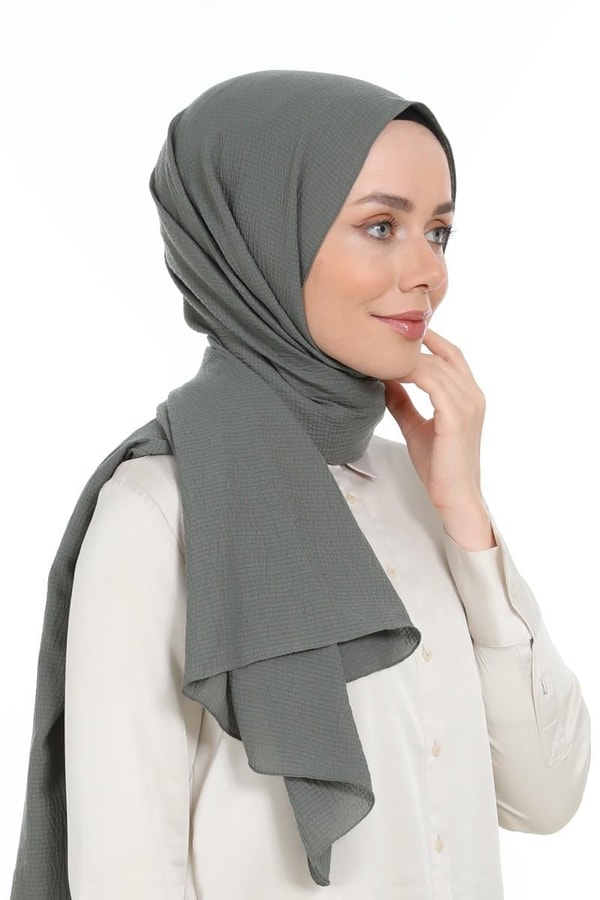 LevidorLevidor Küf Yeşili Naturel Cazz Şal