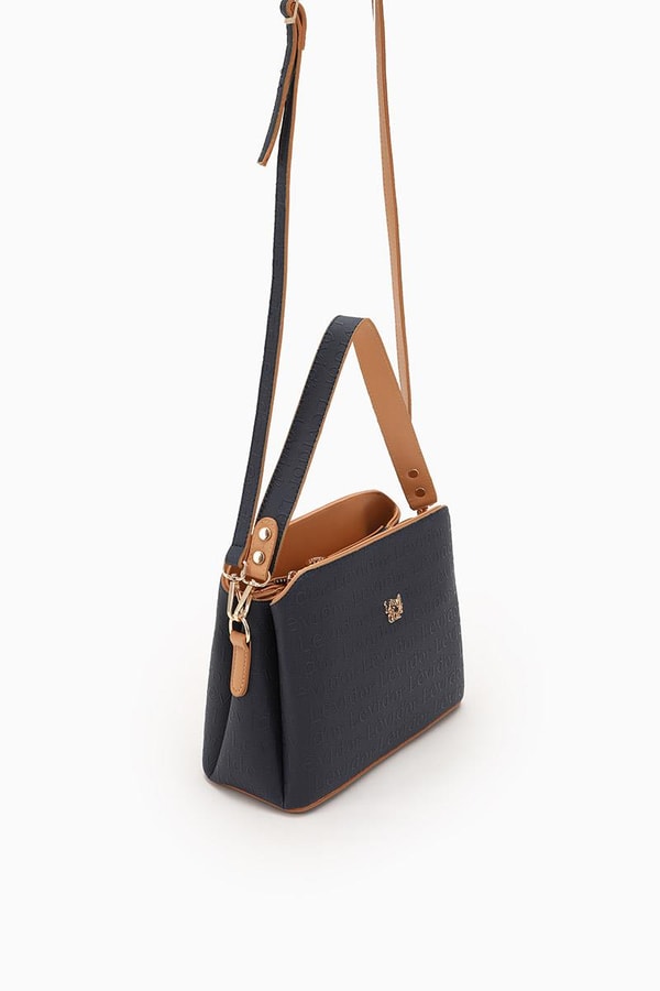 LevidorLevidor Lacivert Basıkılı El Çantası