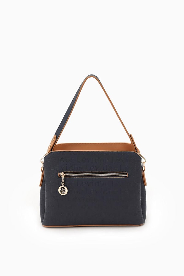 LevidorLevidor Lacivert Basıkılı El Çantası