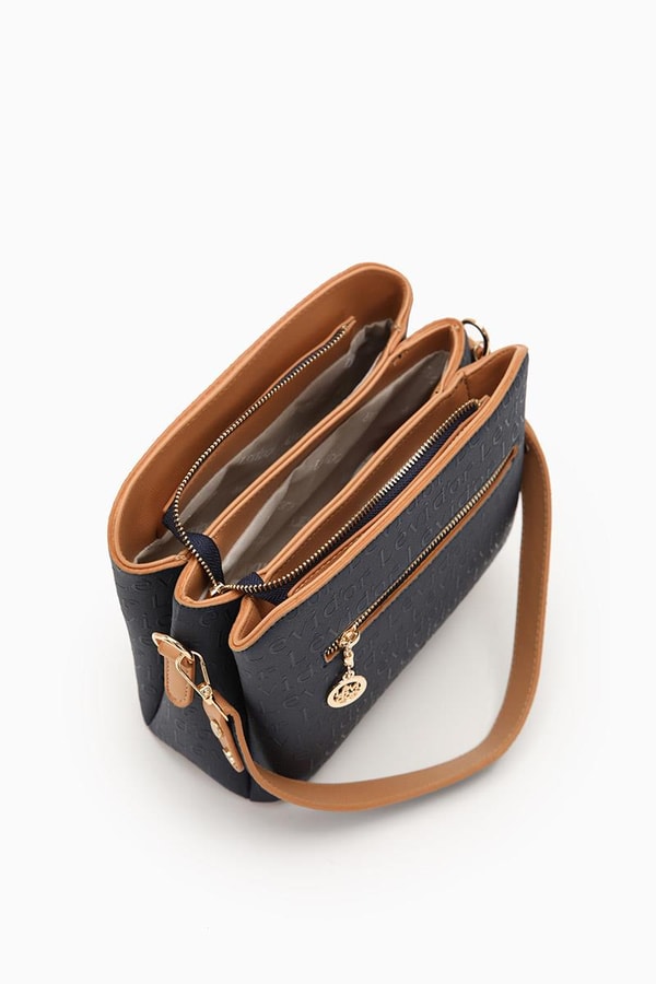 LevidorLevidor Lacivert Basıkılı El Çantası