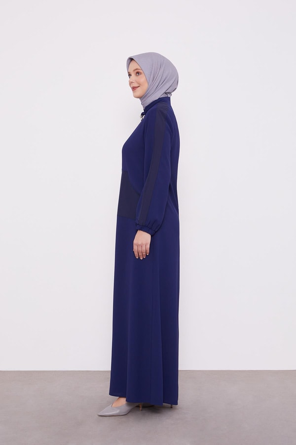 LevidorLevidor Lacivert Baskı Detaylı Ferace