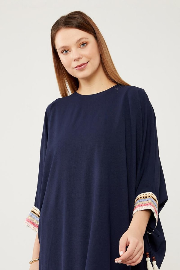 LevidorLevidor Lacivert Dantel Detaylı Tunik