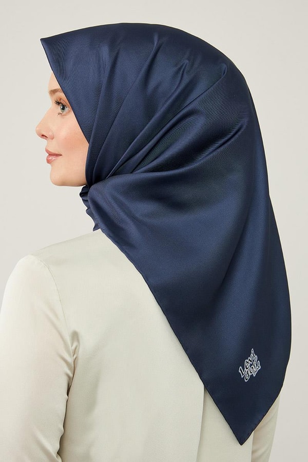 LevidorLevidor Lacivert Düz Twill Eşarp
