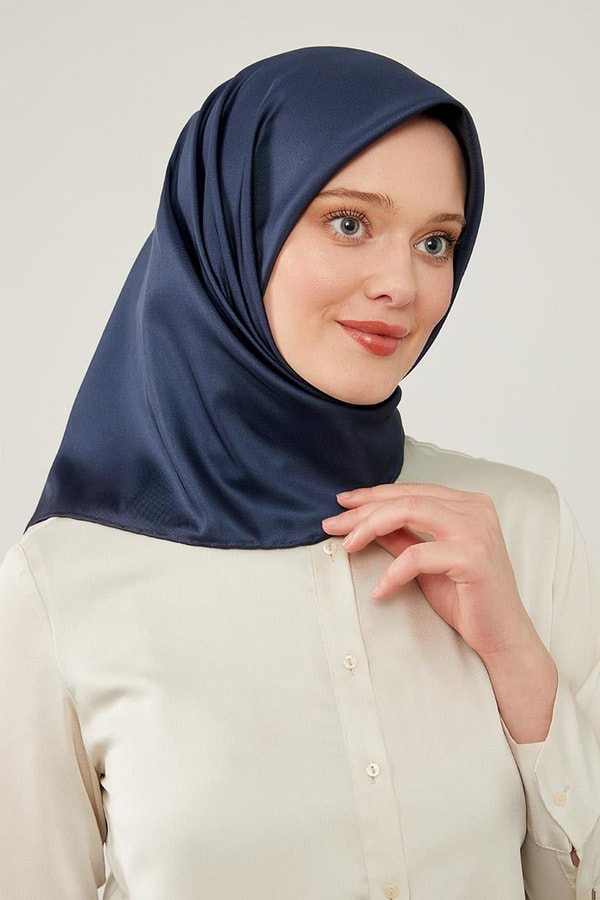 LevidorLevidor Lacivert Düz Twill Eşarp