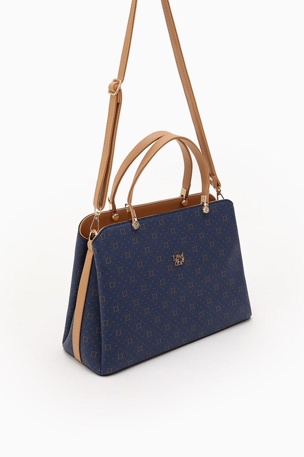 LevidorLevidor Lacivert Empirme Çıkarılabilir Askılı El Çantası