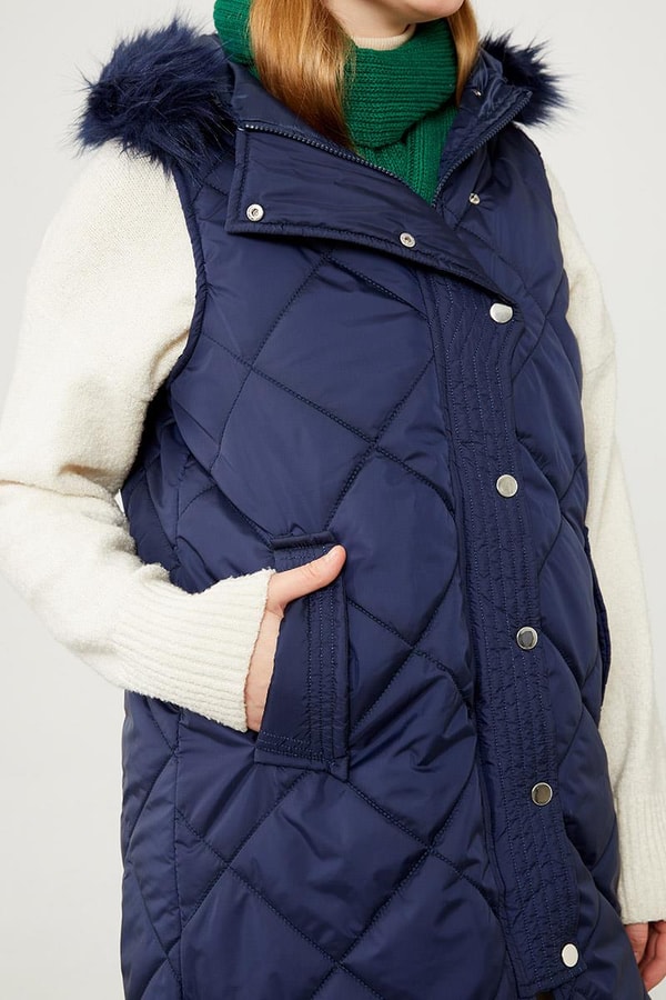 LevidorLevidor Lacivert KAPÜŞONLU ŞİŞME YELEK